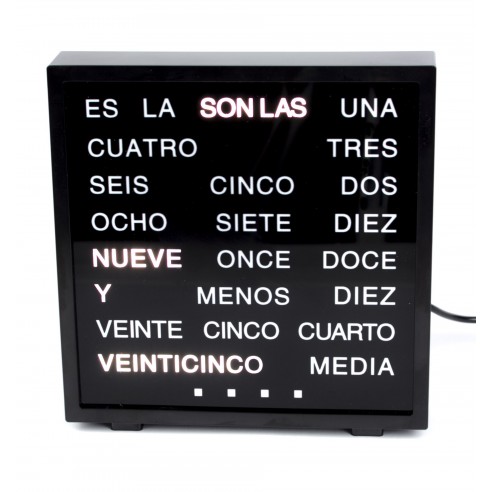 Reloj con Letras Led