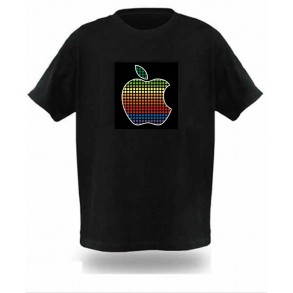 Camiseta LED Sonido Modelo Manzana