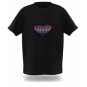 Camiseta LED Sonido Modelo Corazón