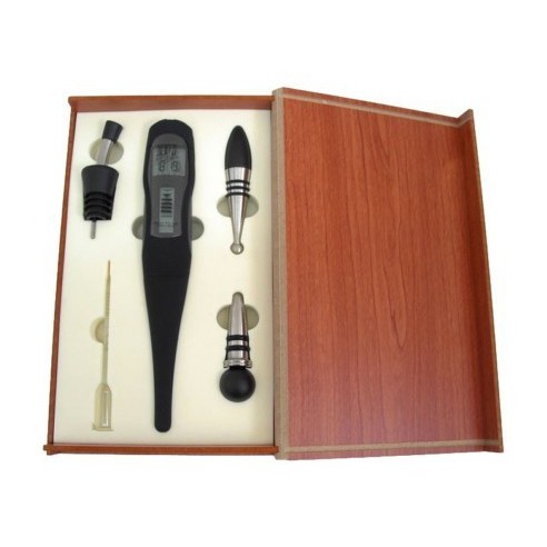Conjunto para Vinos con Termómetro Electrónico