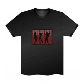 Camiseta LED Modelo Dancing Rojo