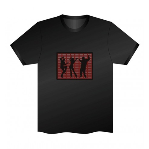 Camiseta LED Modelo Dancing Rojo