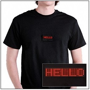 Camiseta LED Texto