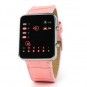 Reloj LED Binario correa color Rosa