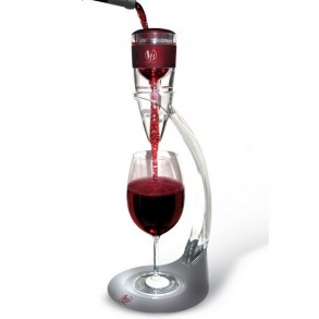 Aireador Vinos con Peana, Base, Filtro y Bolsa Terciopelo