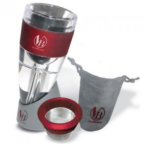 Aireador Vinos con Base, Filtro y Bolsa en Terciopelo