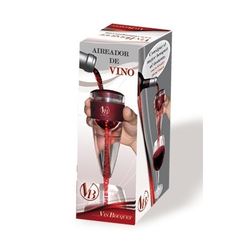 Aireador Vinos con Base, Filtro y Bolsa en Terciopelo
