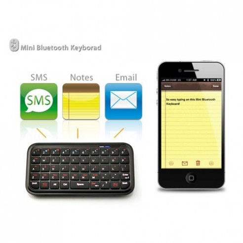 Mini Teclado Bluetooth para iPad, Smartphones y PS3