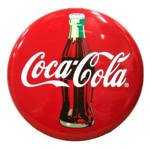 Placa Metálica de Pared con Diseño Coca-Cola