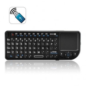 Mini Teclado Inalámbrico 2,4Ghz con Touchpad y Puntero Láser