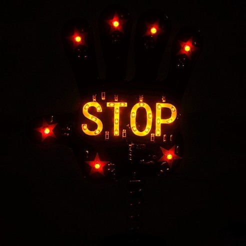 Display Led Colores para  Coches y Más. Mano Stop