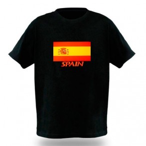 Camiseta LED Sonido Modelo Bandera España