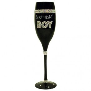 Copa Champagne Feliz Cumpleaños Chico en Estuche Lujo 2