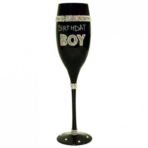 Copa Champagne Feliz Cumpleaños Chico en Estuche Lujo