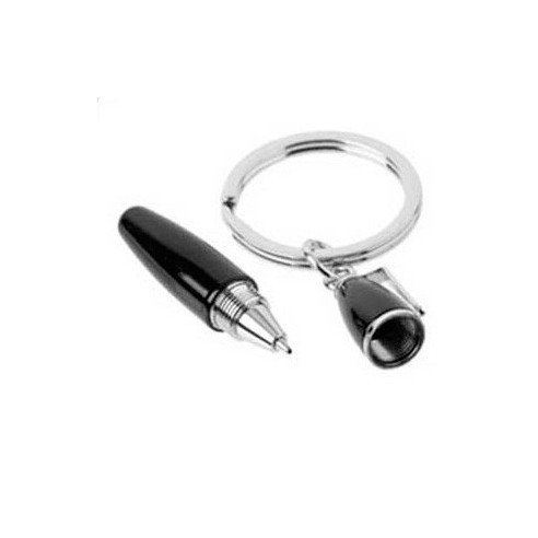Llavero Mini Bolígrafo de Diseño en Elegante Color Negro