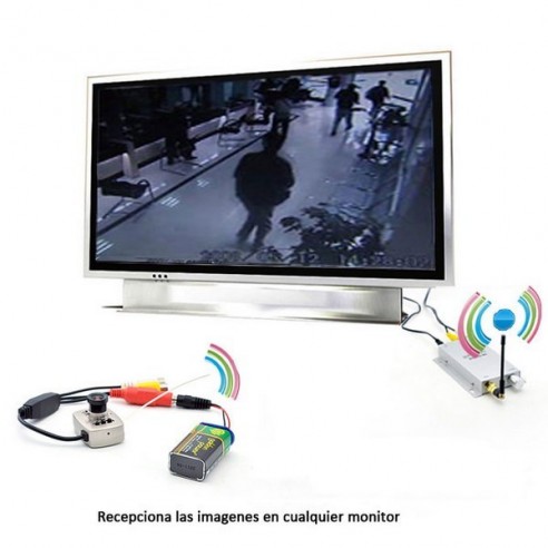 Mini Cámara Vigilancia Espía Inalámbrica Transmisor y Receptor