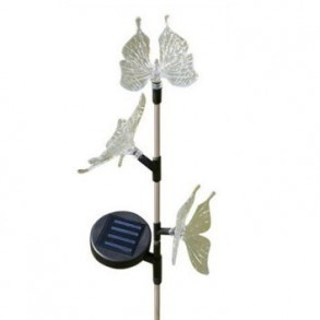 Lámpara Solar Jardín con Luces LED Multicolor y Diseño Mariposas 2