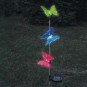 Lámpara Solar Jardín con Luces LED Multicolor y Diseño Mariposas