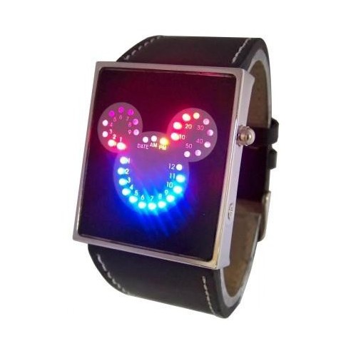 Reloj Led Diseño Mickey con 33 Leds