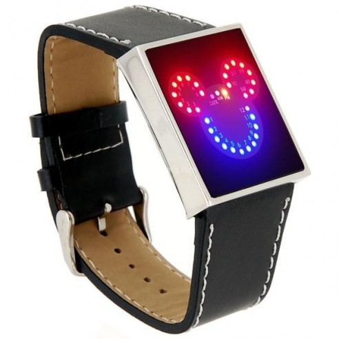 Reloj Led Diseño Mickey con 33 Leds