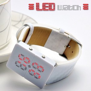 Reloj Led Chica Lady White 2