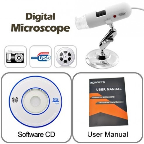 Microscopio Digital USB con Cámara 2 MP y 200x