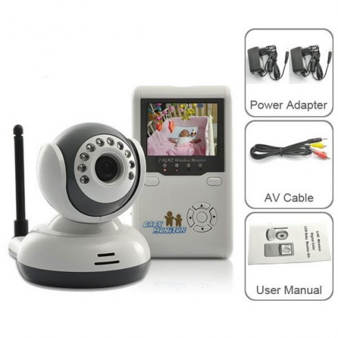 Baby Monitor Doble Vía (Hablar), Cámara 250m y LCD 2,4''