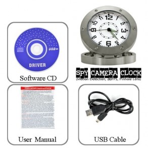 Reloj Mesa Espía HD Detección de Movimiento, 5 Mpx y 8GB 2