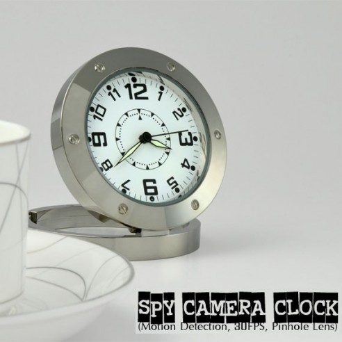 Reloj Mesa Espía HD Detección de Movimiento, 5 Mpx y 8GB