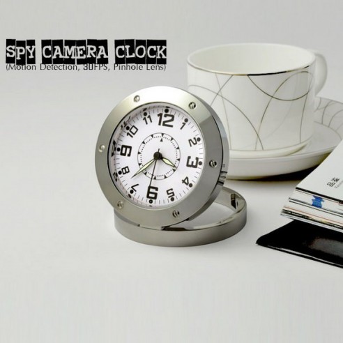 Reloj Mesa Espía HD Detección de Movimiento, 5 Mpx y 8GB