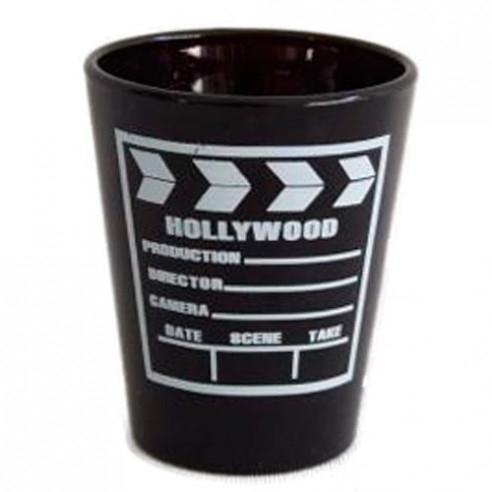 Vaso Chupito de Cine en Diseño Claqueta Hollywood