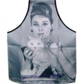 Delantal Original Audrey Hepburn con Gato