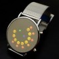Reloj Led Espejo y Esferas Colores Metálico