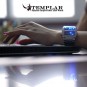 Reloj Led Azul Predator con Doble Pantalla Metálico