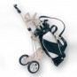 Carrito Golf Negro con 3 Bolígrafos Colores en forma Palos