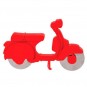 Corta Pizza Moto Scooter Roja