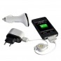Cargador y Adaptador USB 3 en 1 para iPhone, iPod, iPad