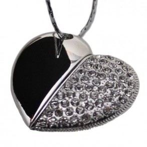 Colgante Joya USB 8GB Corazón Partido