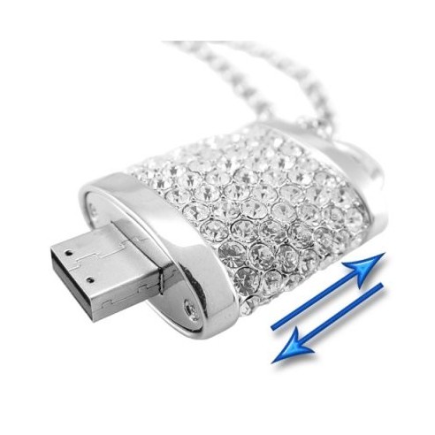 Colgante Joya USB 4GB Candado Enamorados de Piedras