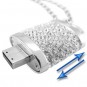 Colgante Joya USB 4GB Candado Enamorados de Piedras