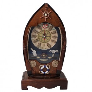 Barco Reloj Porta Llaves con Motivos Náuticos
