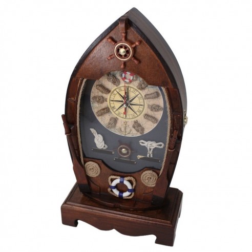 Barco Reloj Porta Llaves con Motivos Náuticos