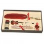 Conjunto de Escritura Antigua con Pluma de Ave, Violín y Tintero