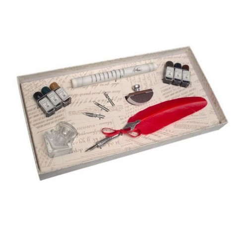 Conjunto de Escritura con Pluma Ave y Accesorios
