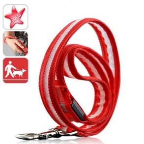 Correa de Perro Fibra Óptica LED Resistente al Agua