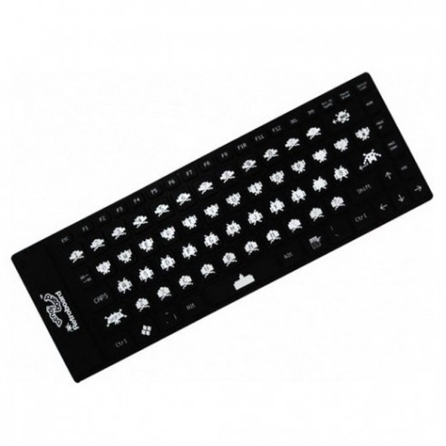 Teclado Silicona Enrollable Space Invaders