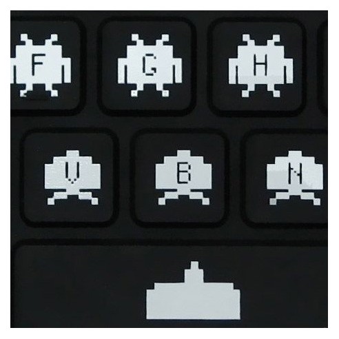 Teclado Silicona Enrollable Space Invaders