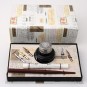 Conjunto de Escritura con Pluma Madera, 5 Plumillas y Tintero