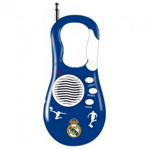 Radio Portátil con Mosquetón Real Madrid