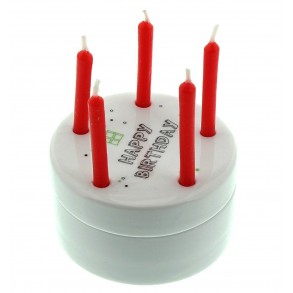Caja Porcelana Celebración Cumpleaños Portátil